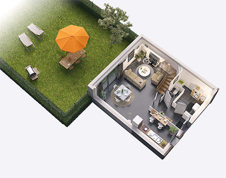 RDC maison Cube