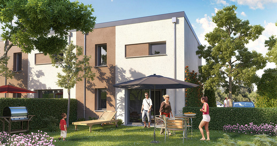 Maison Cube côté jardin