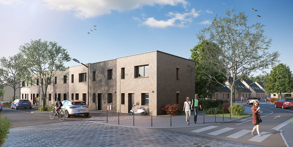 Maisons neuves cubiques en briques 2 chambres à Beuvrages - Tisserin Promotion