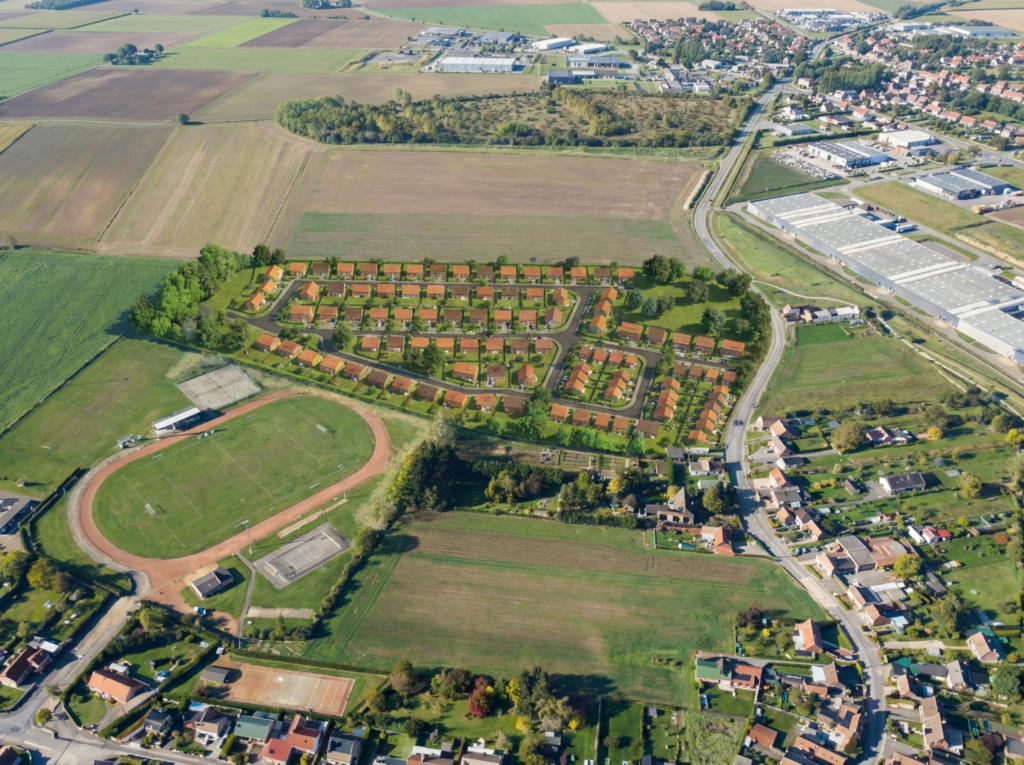 Douvrin vue aérienne