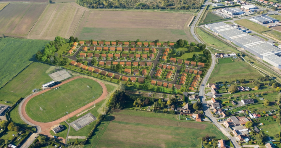 Douvrin vue aérienne